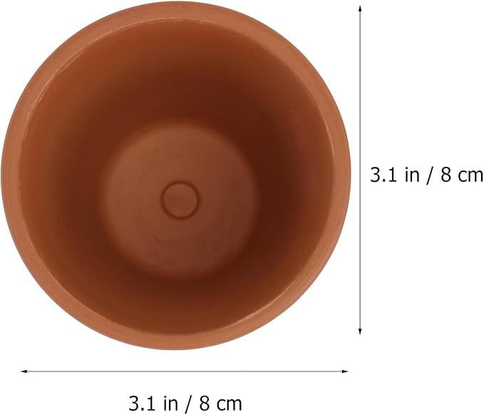 Red Clay Baked Clay Succulent Flower Pots - Image 2