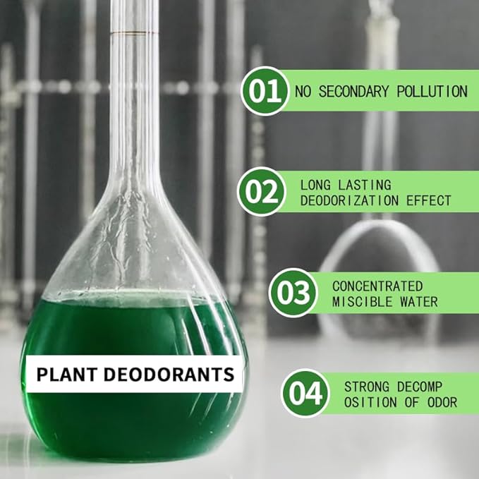 Strength Odor Eliminator Concentrate - 1 KG Outdoor Trash Can Deodorizer & Liquid Odor Remover (Pet Safety) Trash Can Odor Eliminator - Safety & Fast-Acting Deodorizer to Eliminate Odors