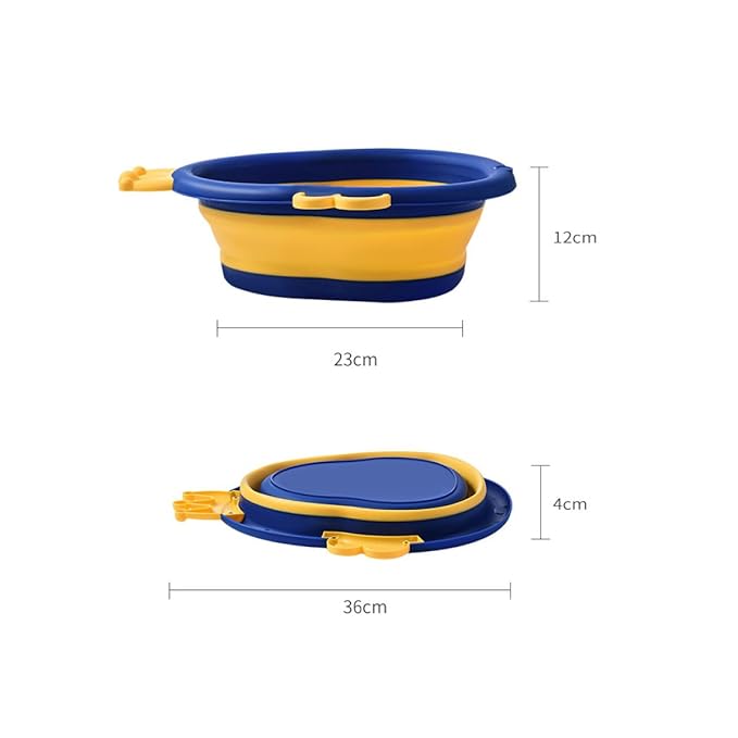 Portable Cartoon Washbasin for Lightweight Foldable PP Basin with Smooth Safe Surface Clean Bath Tub for Newborn Boys