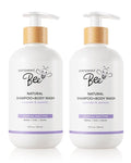 Shampoo & Body Wash (Lavender & Jasmine), 2-in-1 Natural Formula for Newborns, Toddlers and Kids - Cleanses and Softens the most sensitive skin, 12 oz (Pack of 2)