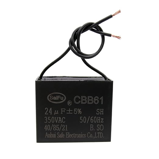 CBB61 Capacitor 24uf 350V AC Ceiling Fan 2 Wire 50/60Hz by AKZYTUE