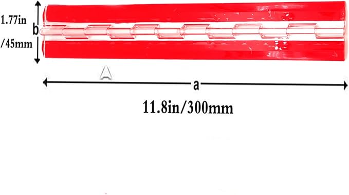 Acryl-Hinge 300mm Transparent Plastic Piano Hinges, Self-Adhesive, - Image 2