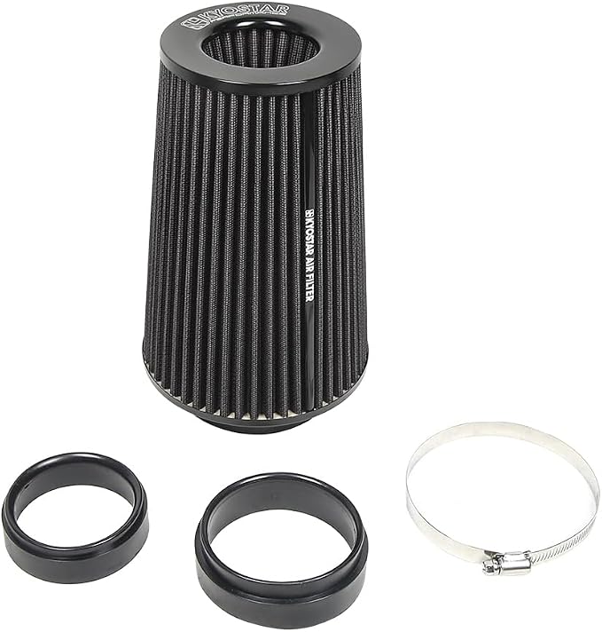 Universal 3/3.5/4" High-Flow Air Filter, Reusable Cone Cold Air Intake by Kyostar