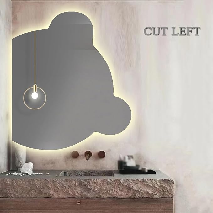 LTSRLL LED Vanity Mirror Cute Bear Decorative Mirror - Image 3