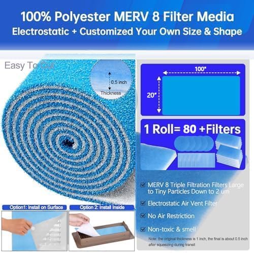 Air Vent Filters, MERV 8 Electrostatic Air Vent Filter - Image 2