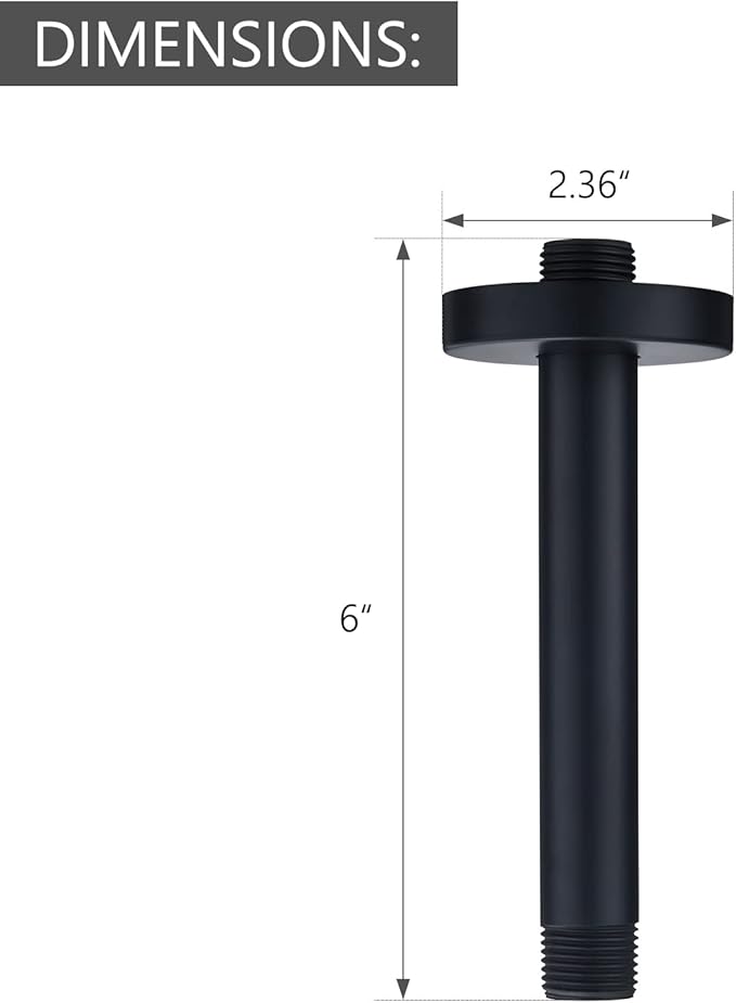 RP61058-RB for 6 inches Anti-leakage Ceiling Wall Mounted Shower Arm and Flanged for American Standard, Venetian Bronze
