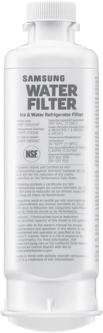 Samsung HAF-QIN/EXP Genuine Refrigerator Water Filter, 6-Month Life, Easy by Unknown