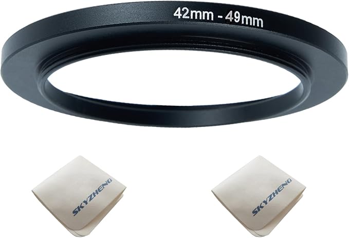 42mm Lens to 49mm Camera Lens Adapter 42mm to 49mm Step Up Ring Adapter Ring by SKYZHENG