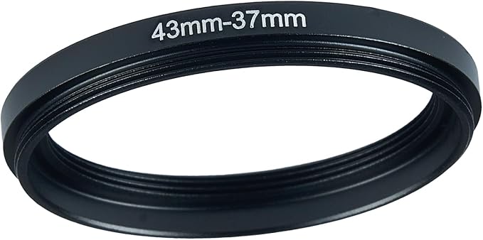43mm to 37mm Step Up Ring Filter Adapter Black Metal Step up Adapter Rings by Unknown
