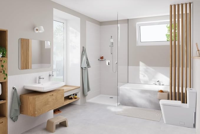 Grohe 1053490000 Cubeo Single Hole Single Handle S-Size Bathroom Faucet, Cold Start, 1.2 GPM, Starlight Chrome