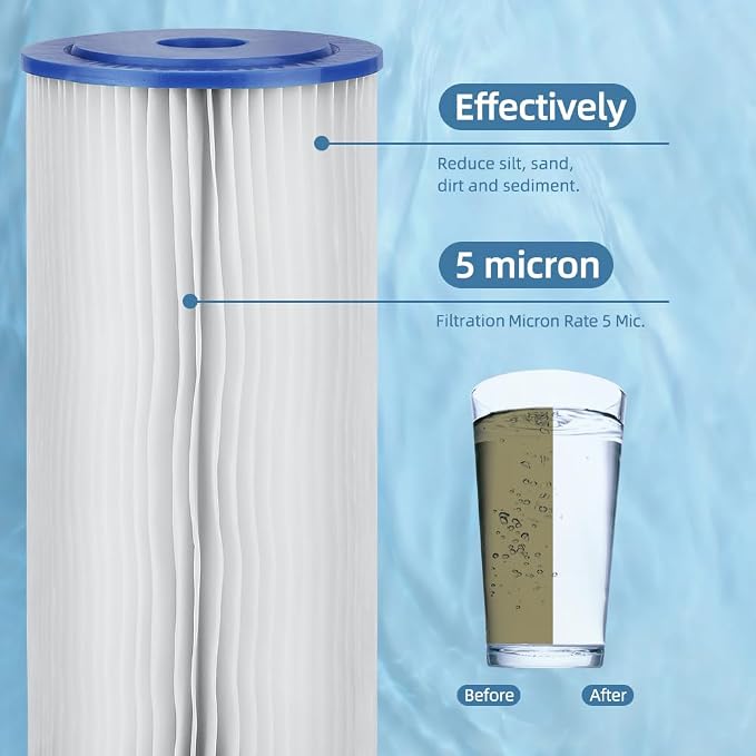 Geekpure Whole House Pleated PP Polypropylene Sediment Replacement Filters - Image 3