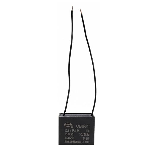CBB61 Capacitor 10.5uf 350V AC Ceiling Fan 2 Wire 50/60Hz by AKZYTUE
