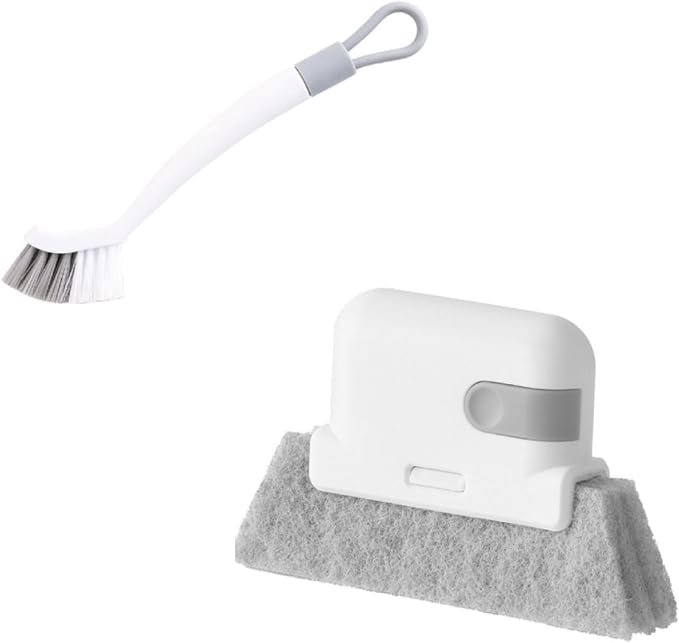 2 in 1 Window Brush Wet and Dry Brushes Window Grooves Scrubber Tools Set Door by Unknown