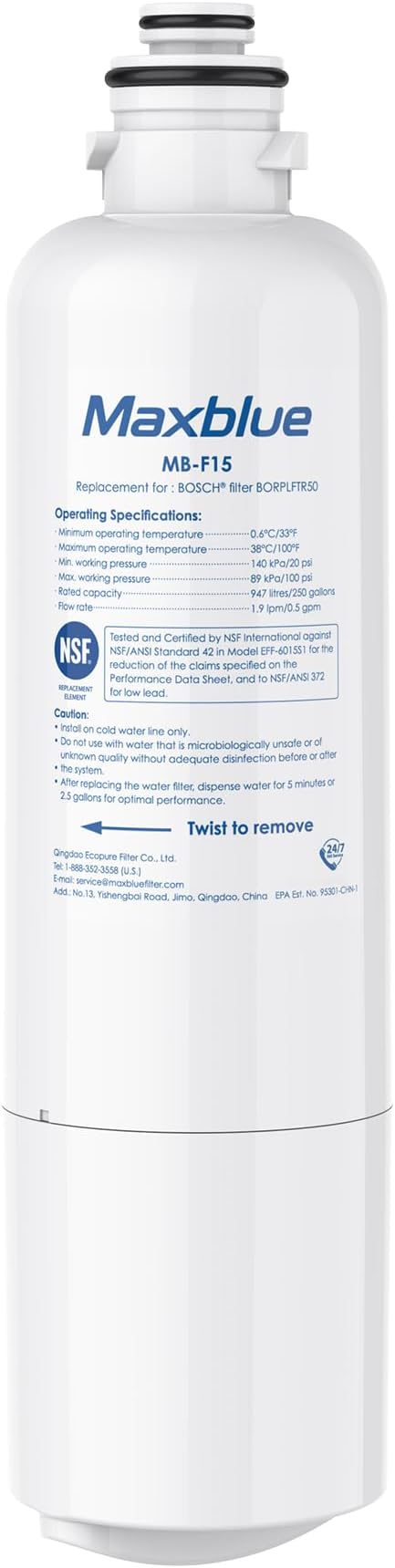 Maxblue BORPLFTR50 Replacement for Bosch® Ultra Clarity® Pro 11032531, by Maxblue