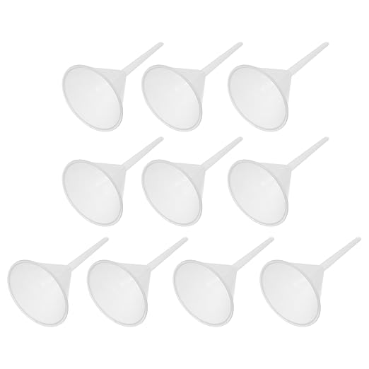 Veemoon 10pcs 90mm Plastic Triangle Funnels Pp Laboratory Filling Funnels by Veemoon