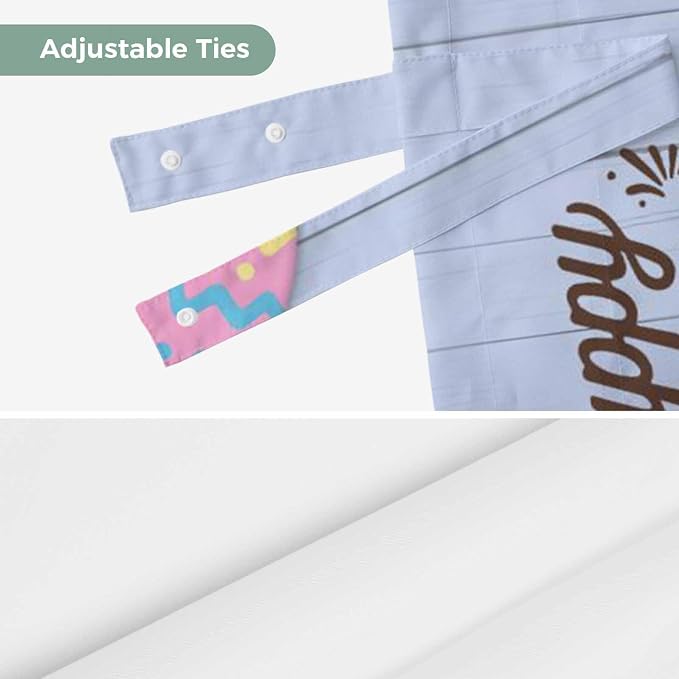Blue Easter Tie Up Valance Curtains - Image 7