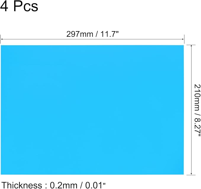 uxcell 4Pcs A4 Gel Light Lighting Filter Overlay Transparent Color Correction - Image 2