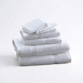 Cuddledown Heritage Cotton Towel Set | Soft | 100% Cotton | 6-Piece Set | 2 Bath Towels, 2 Hand Towels, 2 Washcloths | Premium Quality | White