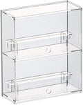 Choowin 2 Layer Clear Acrylic Display Case for Collectibles, Mini Figures, Pop Mart, Labubu, Sonny Angel, Smiski - Assemble Dustproof Acrylic Display Box with Door, Stand (12x4.9x14.4 inch)