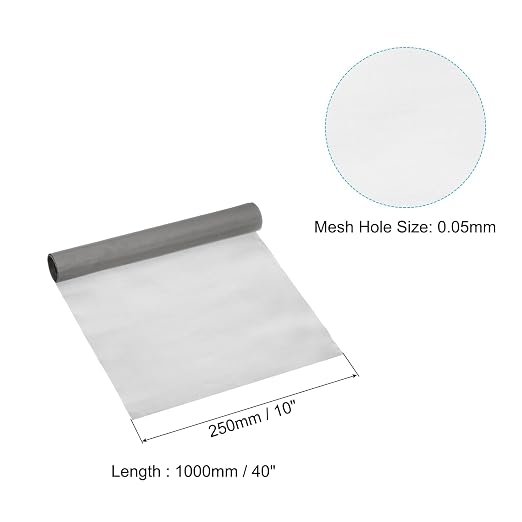 PATIKIL 40" L x 10" W Woven Wire Mesh, 300 Mesh 316L Stainless Steel Air Vent - Image 2