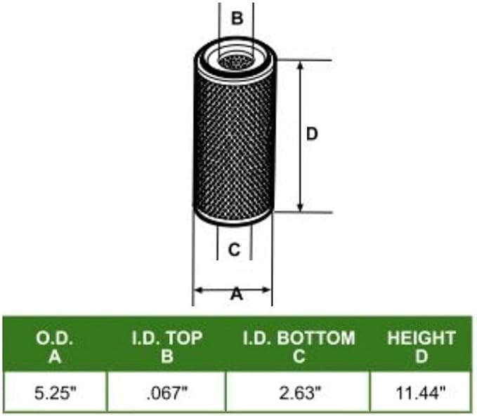 RAParts Air Filter Fits International 238 248 258 268 276 288 3210 3220 385 395 - Image 3
