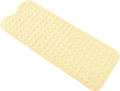 Anti-Slip Bathtub Shower mat, 39.3×15.7 inch（Approximately 100 × 40cm） Soft Oversized Machine Washable Non-Slip Bathtub mat with Drainage Holes, Bathroom Floor Suction Cup.（1-Opaque Light Yellow）