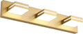 SineRise LED Modern Bathroom Vanity Light Fixtures (3-Light, 24-Inch, Dimmable), Matte Gold Modern Acrylic Bathroom Wall Lighting Fixtures Over Mirror (Cool White 6000K)