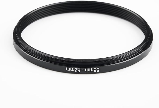 55mm to 52mm Step-Down Ring Filter Adapter, Metal Ring Step-Down Rings Adapter - Image 3