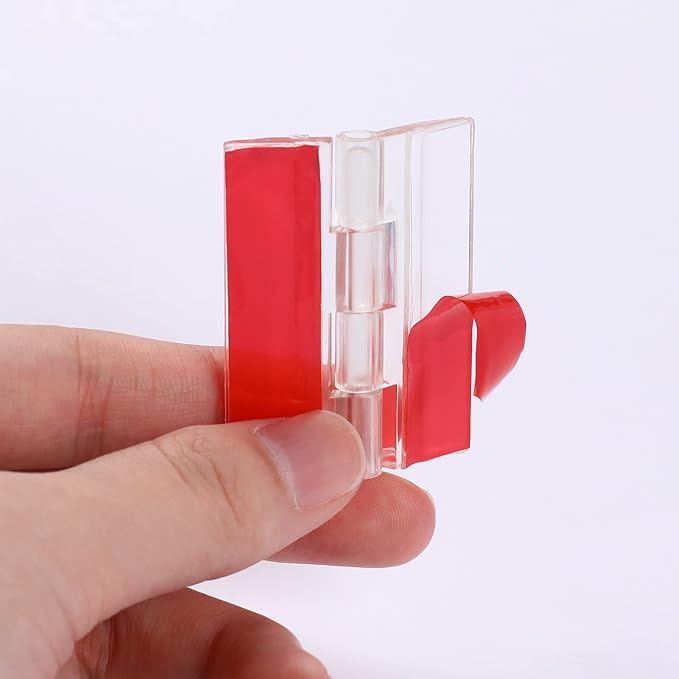 12 Pcs Acrylic Self Adhesive Small Transparent Continuous Hinge Tools - Image 2