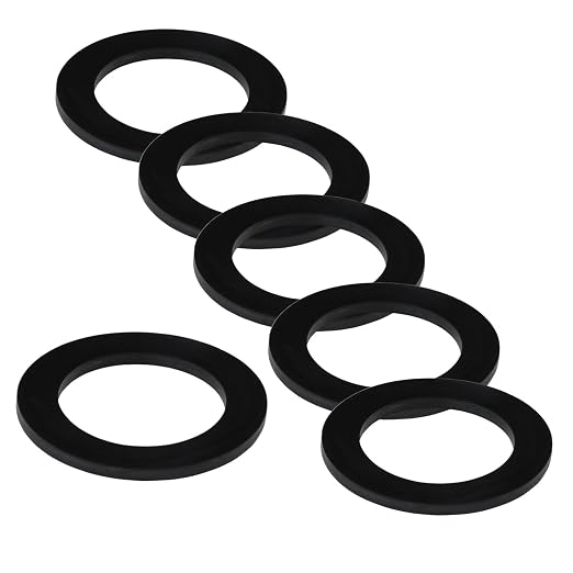 6PCS Sealing Ring for Kitchen Sink Filter, Flat Rubber Gasket for Drain Pipe by Unknown