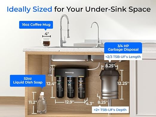 Waterdrop TSB-UF 0.01 μm Ultra Filtration Under Sink Water Filter System - Image 8