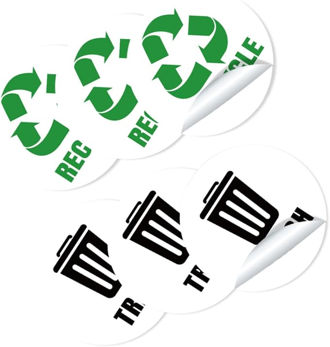 Self-Adhesive Garbage Classification Label Stickers by Unknown