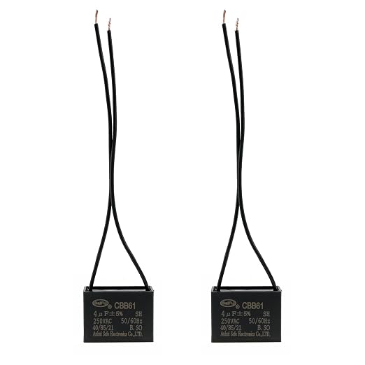 CBB61 Capacitor 4uf 250V AC Ceiling Fan 2 Wire 50/60Hz by AKZYTUE