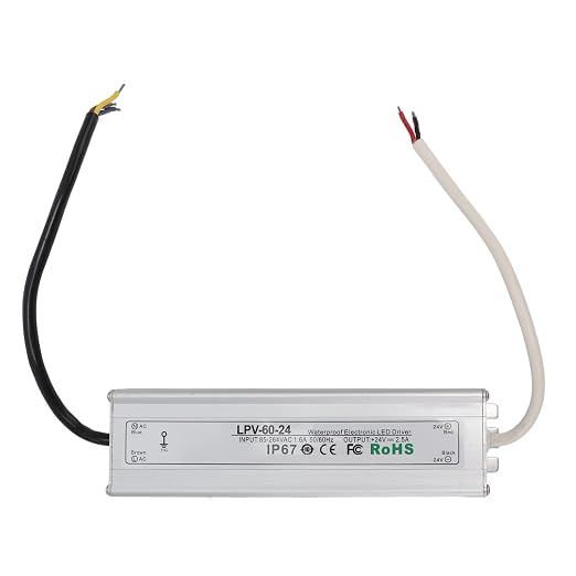 LPV LED Driver IP67 LED Power Supply Transformer, 24V DC Output, 85–264V AC by Unknown
