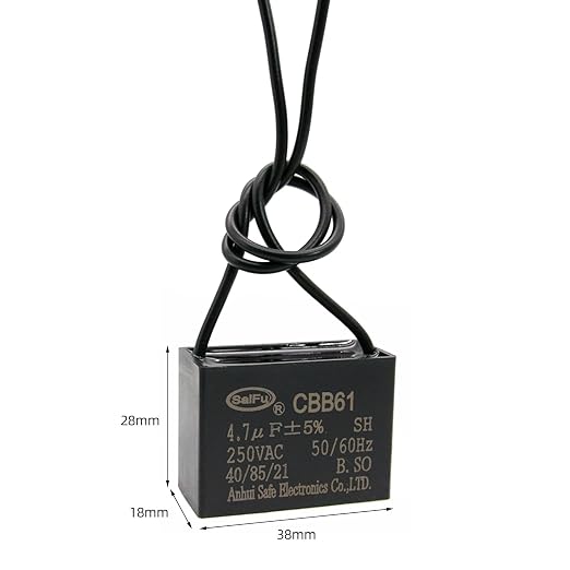 CBB61 Capacitor 4.7uf 250V AC Ceiling Fan 2 Wire 50/60Hz - Image 2