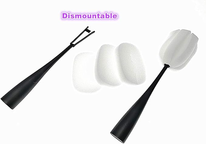 Long Handle Cup Bottle Cleaning Brush Sponge Pot Cleaner Scourer Washer - Image 4