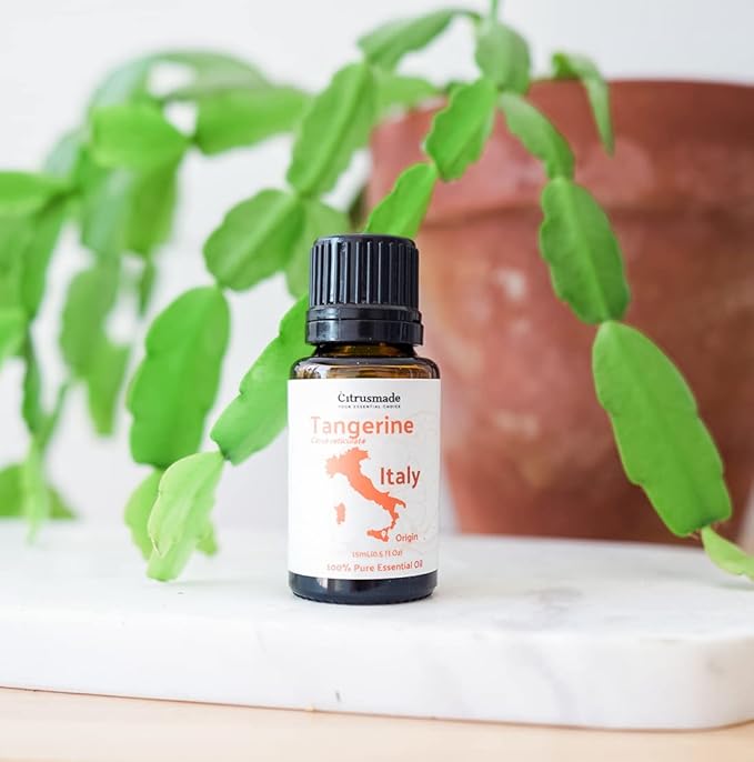 Tangerine Essential Oil - Direct from Citrusmade Italy - Cold Pressed - Aceite Esencial de Mandarina for Aromatherapy, Massage, Diffuser, DIY Candle and Soap Making - 2lbs
