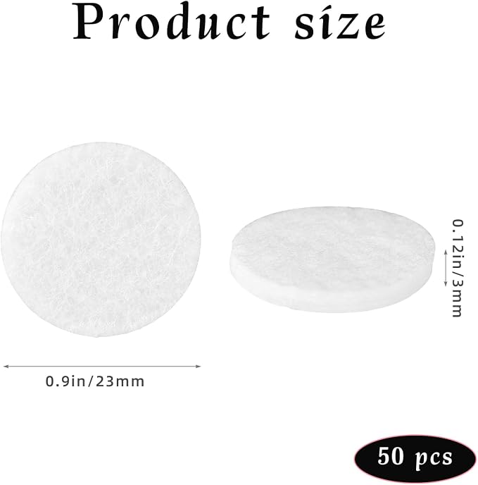 50pcs Diffuser Refill Pads, 0.9in/23mm Unscented Aroma Replacement Pads - Image 2