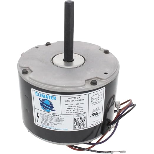 ClimaTek Upgraded 1/6 HP Condenser Fan Motor Directly Replaces Goodman Janitrol by ClimaTek