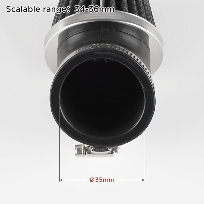 Evermotor Mini Engine Air Filter, 34mm 35mm 36mm Air Filter Replacement Cleaner - Image 2