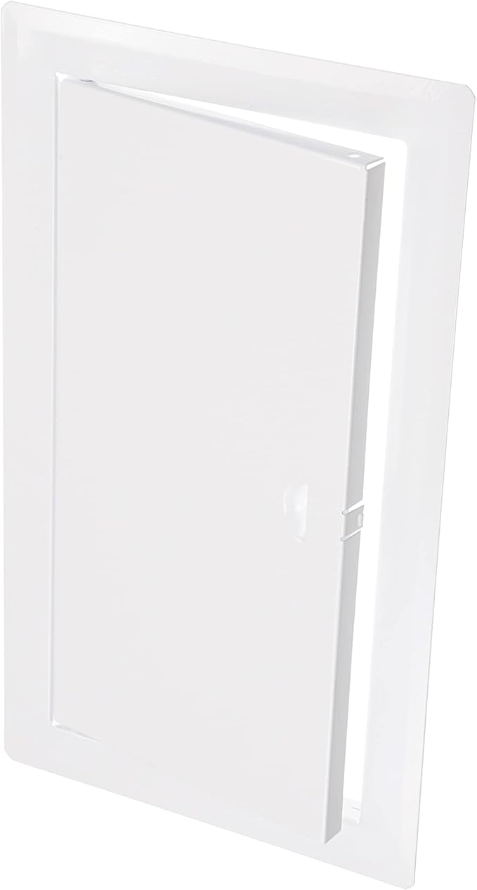 6" x 12" White Metal Access Panel. Service Shaft Door Panel. Plumbing, Electricity, Heating, Alarm Wall Access Panel for Drywall. Bathroom Services Access Hole Cover.