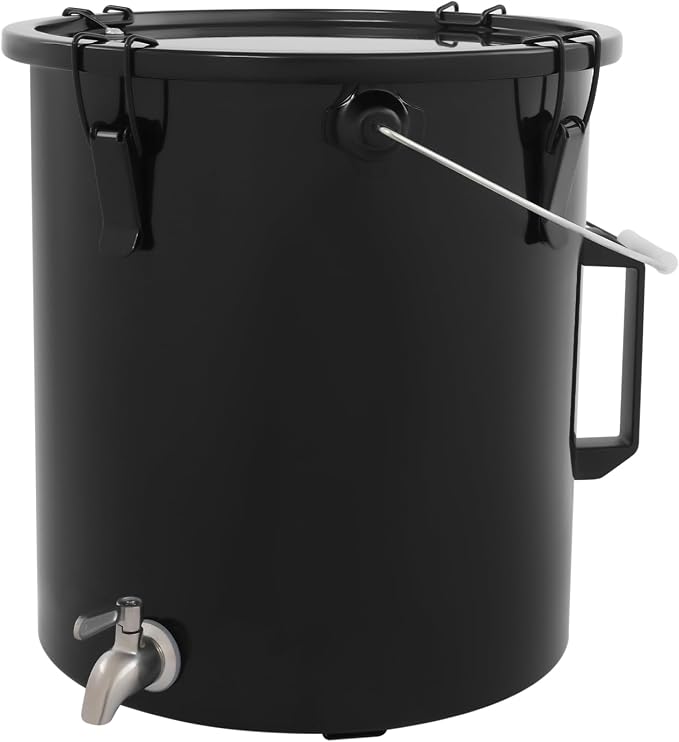 Fryer Oil Container With Filter, 6 Gallon Bucket With Lid, Strainer Bag - Image 3