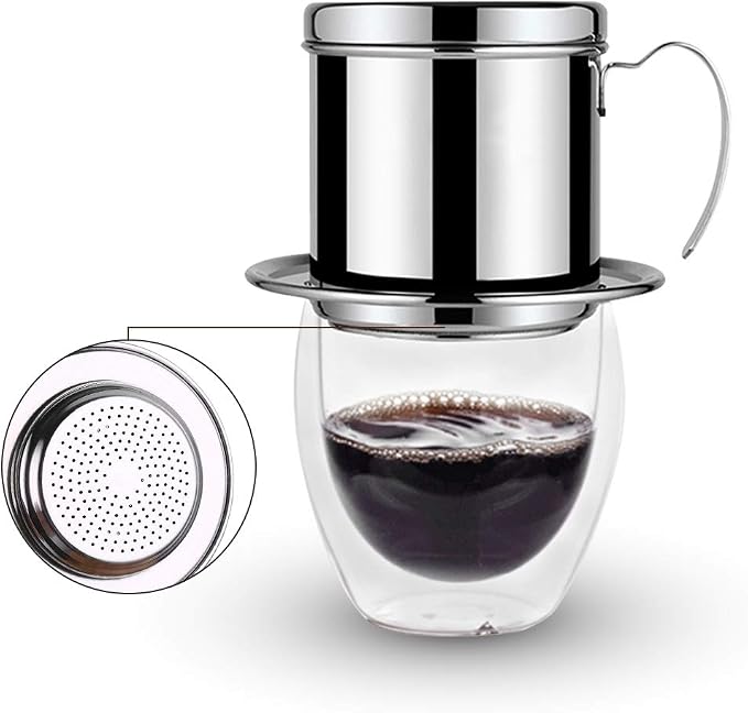 TOPINCN Vietnamese Coffee Drip Filter, Stainless Steel Pour Over Coffee Maker - Image 4
