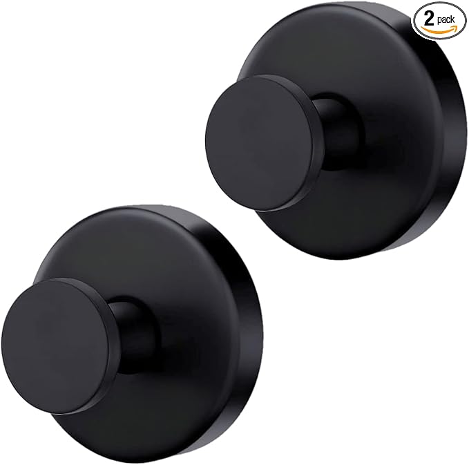Suction Cup Hooks for Shower,Removable Suction Hooks for Bathroom Shower Wall,Glass Windows,Doors Hanging Towels,Suction Cup Wreath Hanger Holder for Christmas Wreath-Black(2 Pack)