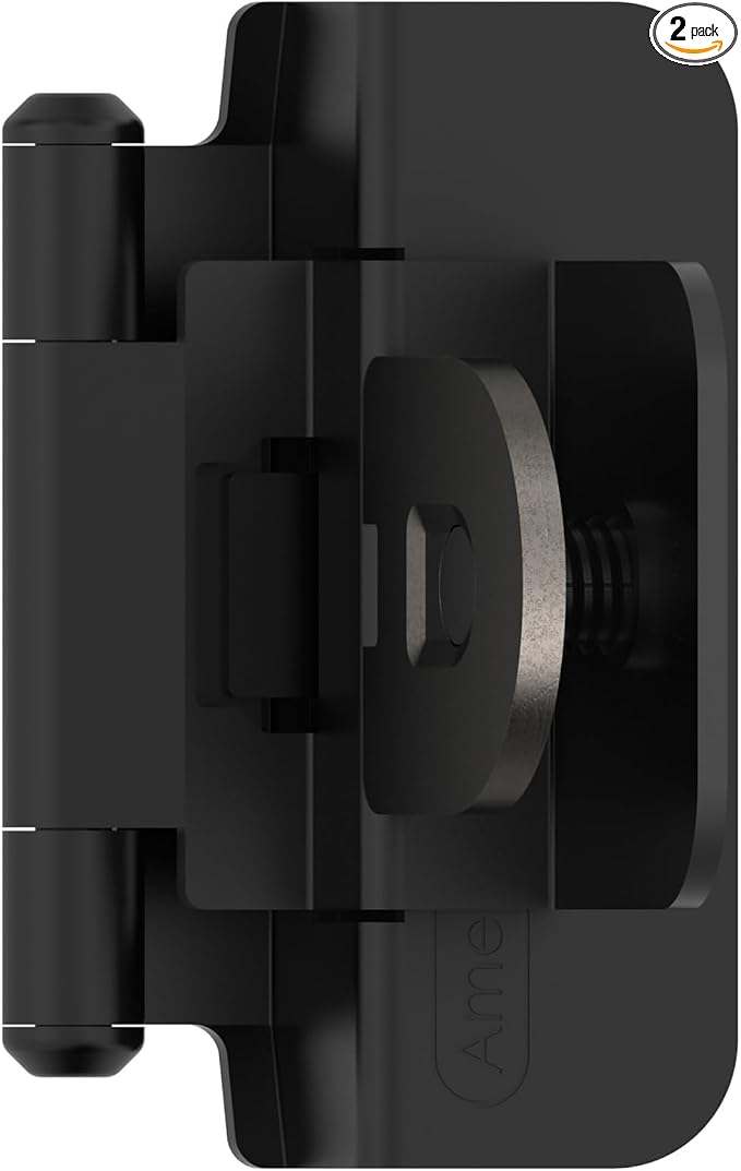 Amerock BPR8700FB | Cabinet Hinge | 3/8 inch Inset Double Demountable | Matte by Amerock