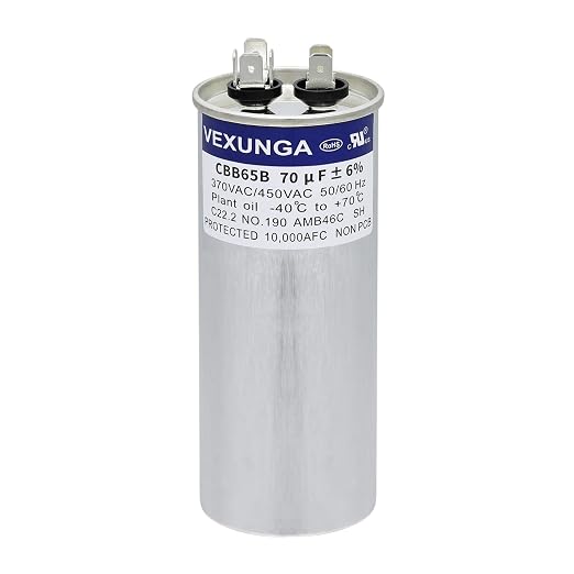 VEXUNGA 70uF 70 MFD 370VAC 440VAC 450VAC 50/60Hz CBB65 CBB65B Run Start by VEXUNGA
