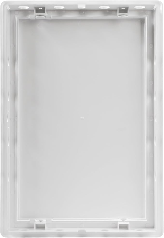 Vent Systems White ABS Plastic Access Panel 8 x 12 Inch (Opening) - Pack of 2 Access Doors for Drywall, Wall, Ceiling - Electrical, Plumbing Service Inspection Door - 8.6 x 12.5 Inch (Outer)