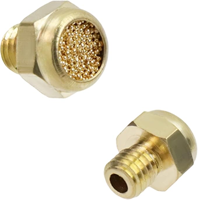 M5 Generator Silencer, Flat Type, Brass Pneumatic Exhaust Muffler, Sintered - Image 4