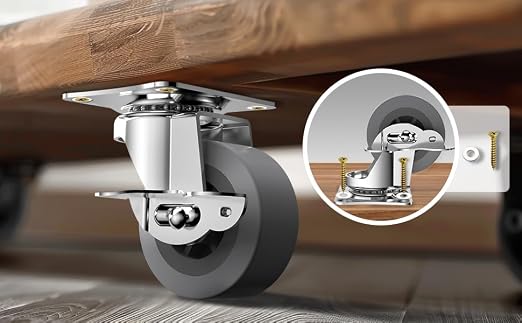 2" Caster Wheels, Casters Set of 16, Heavy Duty Casters - Image 4