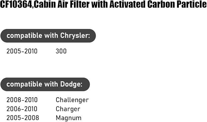 CF10364, Cabin Air Filter with activated carbon particle - Image 5